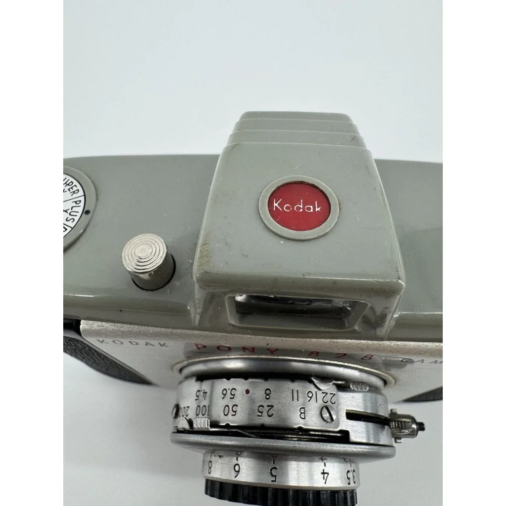 Vintage 1950's Kodak Pony 828 Camera 51mm Lens Flash 200 Shutter With Strap